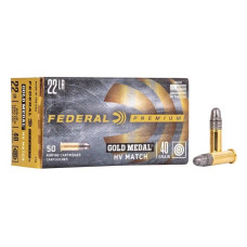 Патрон Federal Premium Gold Medal Target 22 LR куля LNR 40гр 2,59г 327 м/с 50шт/уп