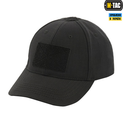 Бейсболка M-Tac тактична Elite Flex ріп-стоп Black S/M