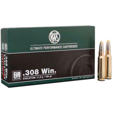 Патрон RWS 308 Win куля EVO 184гр 11,9г 775 м/с 20шт/уп