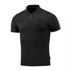 Поло M-Tac Elite Tactical Coolmax Black/Dark Navy Blue 2XL