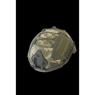 Кавер Military Vinn на шолом без вух Піксель + 3D сітка XL