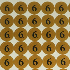 Наклейки на патрони "6"