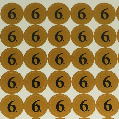 Наклейки на патрони "6"