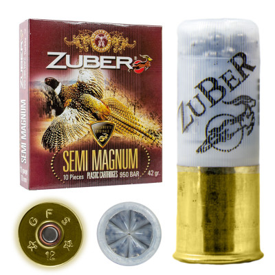 Патрон ZUBER 12к SEMI MAGNUM (К) 42гр №0 10 шт.