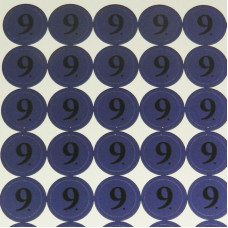 Наклейки на патрони "9"