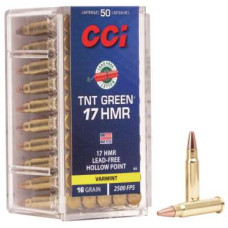 Патрон нарізний CCI TNT Green 17 HMR куля HP 16гр 1,04г 762 м/с 50шт/уп