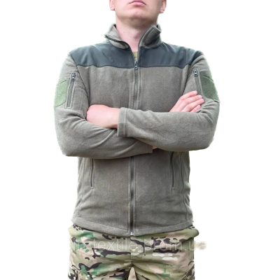 Кофта флісова BIKATEX з вставками SoftShell Хакі, L
