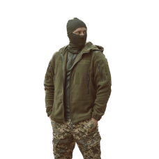 Кофта флісова HP з капюшоном хакі XXL
