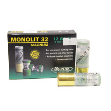 Патрон D Dupleks 12к 12/76 куля Monolit Magnum 32г 5шт/уп