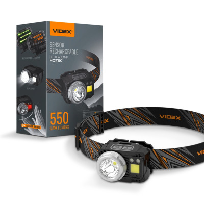 Ліхтар налобний VIDEX VLF-H075С 500Lm 5000K