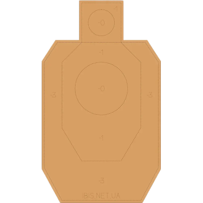 Мішень картонна IDPA 460х781 мм