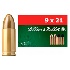 Патрон нарізний Sellier&Bellot 9х21 FMJ 124gr/8.0g  (50шт)