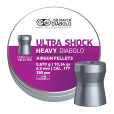 Кулі пневматичні JSB Heavy Ultra Shock. Кал. 4.5 мм. Вес - 0.67 г. 350 шт/уп