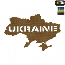 Нашивка M-Tac Ukraine (контур) скрізна Laser Cut Coyote