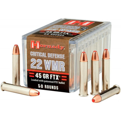 Патрон Hornady Critical Defense 22WMR куля FTX 45гр 2,9г 518 м/с 50шт/уп