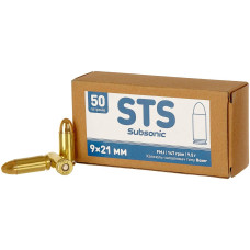 Патрон нарізний STS 9мм (9х21)  куля FMJ RN 147 gr (9,5 г)50 шт