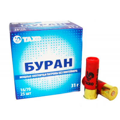 Патрон 16к Буран 31г №4 (Б/К) 25шт/уп