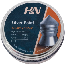 Кулі пневматичні H&N Silver Point. Кал. 4.5 мм. Вес - 0.75 г. 400шт/уп
