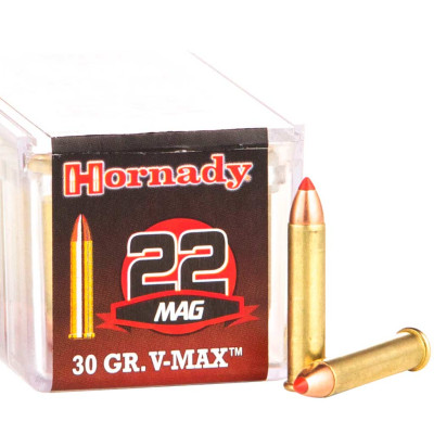 Патрон Hornady Varmint Express 22WMR пуля V-Max 30гр 1,95г 670 м/с 50шт/уп