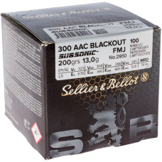 Патрон Sellier & Bellot Subsonic 300 Whisper Blackout куля FMJ 200гр 12,96г 323 м/с 100шт/уп