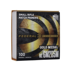 Капсюль Federal GOLD MEDAL Samll Rifle Match GM205M (223Rem, 308Palma) 100шт/уп