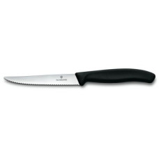 Ніж кухонний Victorinox SwissClassic  стейковий 11 см, серрейтор, чорний 6.7233.20