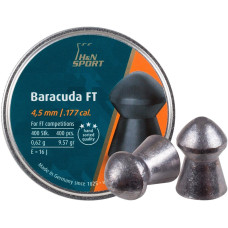 Кулі пневматичні H&N Baracuda FT. Кал. 4.51 мм. Вага - 0,62 р. 400 шт/уп