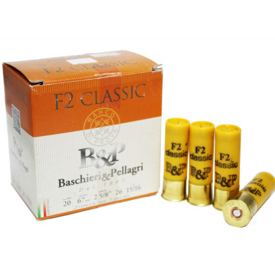 Патрон B&P 20к F2 CLASSIC 16/67 26г №4 дріб (К) 25шт/уп