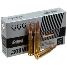 Патрон GGG Sierra 308 Win куля HPBT 175гр 11,3г 790 м/с 20шт/уп