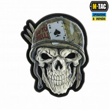 Нашивка M-Tac Череп у шоломі Olive
