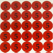 Наклейки на патрони "5"