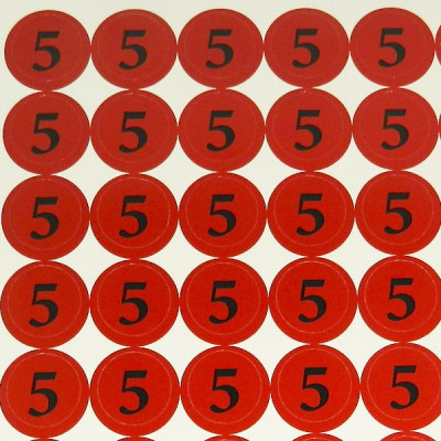 Наклейки на патрони "5"