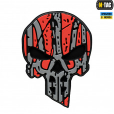 Нашивка M-Tac Ukrainian Punisher 3D PVC Red/Black type 2