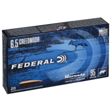 Патрон Federal Varmint & Predator 6.5 Creedmoor куля Hornady V-MAX 95гр 6,16г 1006 м/с 20шт/уп