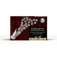 Патрон 12к ТАХО картеч 40,5г №6,5мм super (Б/К) 5шт/уп