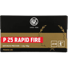 Патрон RWS P25 Rapid Fire 22 LR куля LRN 40гр 2,6г 260 м/с 50шт/уп