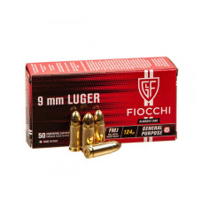 Патрон Fiocchi 9 мм (9х19) куля FMJ 124гр 8,04г 375 м/с 50шт/уп