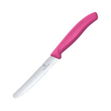 Ніж кухонний столовий Victorinox SwissClassic 12 см, серрейтор, рожевий 6,7936,312L5
