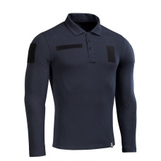Поло M-Tac тактичне довгий рукав 65/35 Dark Navy Blue 2XL