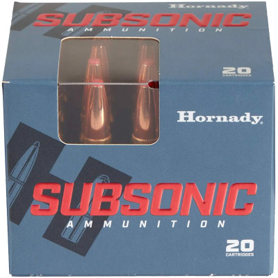 Патрон нарізний Hornady Subsonic кал. 7.62x39 куля Sub-X маса 255 гр (16.52 г) 20 шт