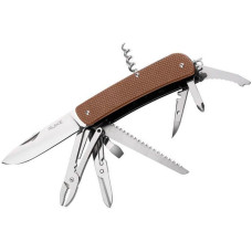 Ніж багатофункціональний Ruike Criterion L51, (8.5 см) 12C27 / G10 коричневий, 23 інстр.