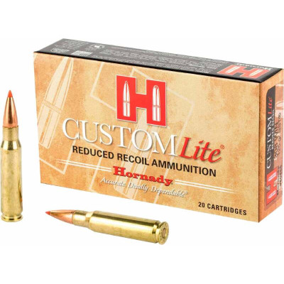 Патрон Hornady Custom Lite 308 Win куля SST 125гр 8,1г 815 м/с 20шт/уп