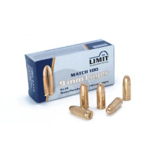 Патрон нарізний Limit Match 100 9 mm Luger 9x19 124 grs/8g 50 шт