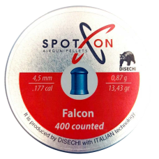 Кулі пневматичні Spoton Falcon 400 шт. кал. 4,5 мм. Вага - 0,87 г.