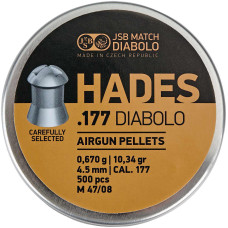 Кулі пневматичні JSB Diabolo Hades. Кал - 4.5 мм. Вага - 0.670 г. 500 шт/уп
