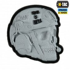 Нашивка M-Tac War is Hell 3D PVC Grey