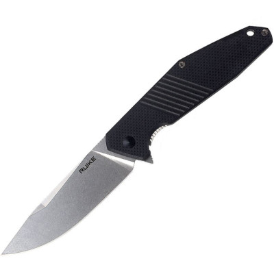 Ніж складаний туристичний Ruike D191-B, (9.2 см) 8Cr13Mov / G10 + steel 420 чорний