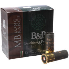 Патрон B&P 12к MB LONG RANGE 12/20/70 36г №0 дріб (К) 25шт/уп