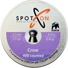 Кулі пневматичні Spoton Crow 400 шт. кал. 4,5 мм. Вага - 0,54 г.