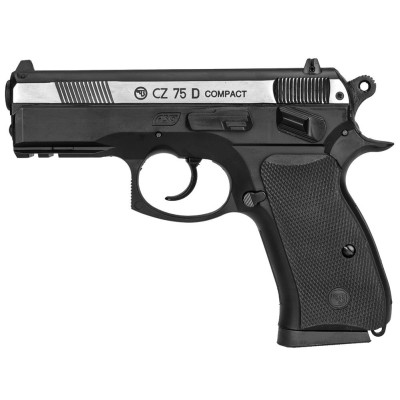 Пістолет пневматичний ASG CZ 75 D Compact к.4.5мм(вставка нікель) 114 м/с